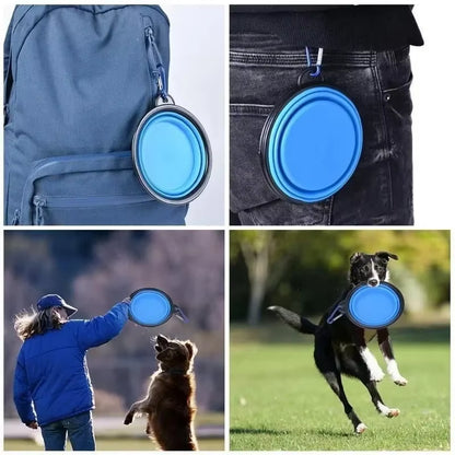 Cuenco Plegable Para Mascotas De 350Ml, Suministros Para Perros, Cuenco Portátil Para Viajes Al Aire Libre, Dog Accessories