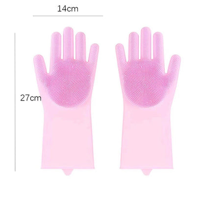 Pet Grooming Cleaning Gloves Dog Cat Bathing Shampoo Glove Scrubber Magic Dishwashing Cleanner Sponge Silicon Hair Removal Glove