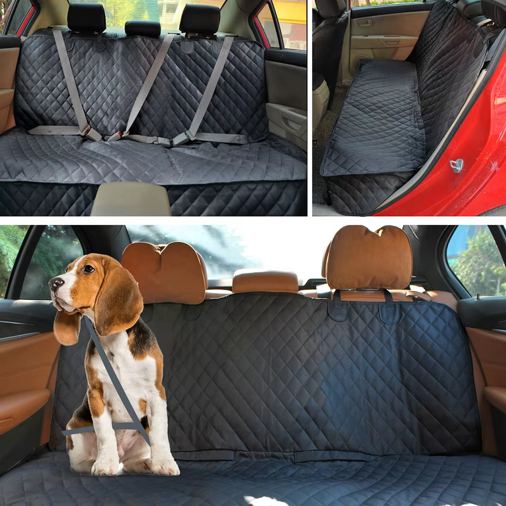 Dog Car Seat Cover Pet Travel Carrier Mattress Waterproof Dog Car Seat Protector Mat with Middle Seat Armrest for Dogs